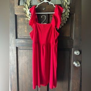 🌟❤️ cute baby doll dress in red, 100% polyester, worn once
